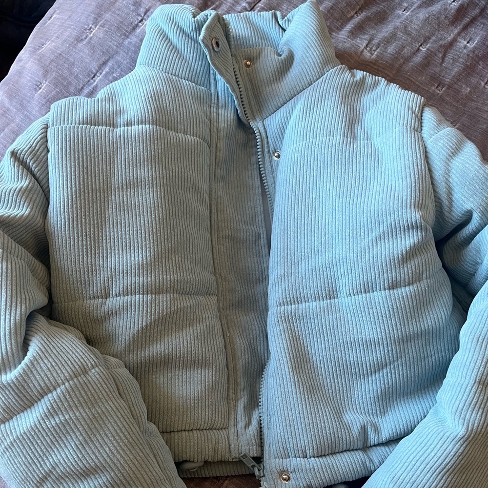 Puffer jacket blue. Perfect condition. Size small